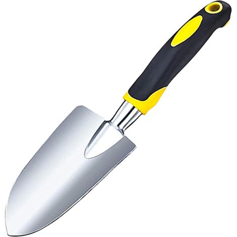 1 - Truelle de jardin - Bêche à main - Alliage d'aluminium antirouille - Pour excavation plantation transplantation - Extérieur - Argent - 25x8cm (1/5)