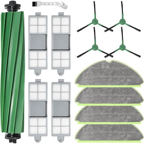 Accessoires pour iRobot Roomba 205 Dust Compactor aspirateur pièces de Rechange, 1 Brosse Principale, 4 Chiffons, 4 brosses latérales, 4 filtres HEPA (1/5)