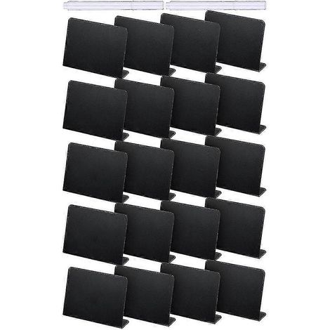 Étiquettes de buffet ardoise pour événements - 20 panneaux chevalets de table 3x4 pouces (1/4)