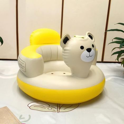 chaise bébé à pompe à Siège gonflable pour bébé, pompe à intégrée, chaise de douche en PVC, Support puericulture bebe (1/4)