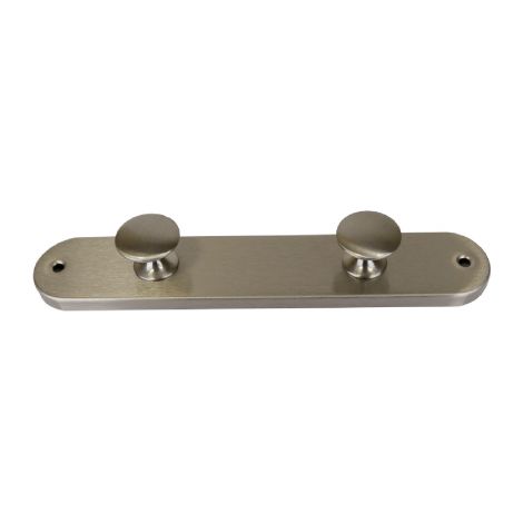 Ouvre&Déco – Porte manteau 2 têtes en laiton et zamak finition nickel mat, CHAMPIGNON (1/2)