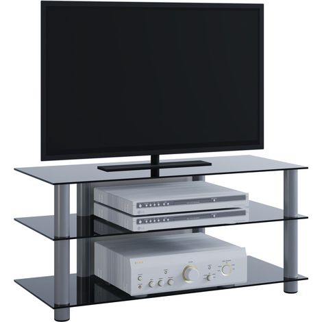 Muebles de TV Fernseh Rack Alu Glass Netasa 45x95x40 - VCM