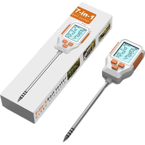 Testeur Sol 7-en-1 – pH, EC, Lumière, Température, Fertilité – Jardin (1/3)