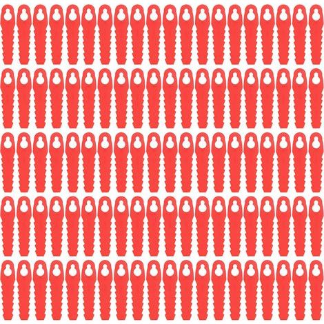 100 lame di ricambio per tosaerba e decespugliatori, 10 x 5 mm