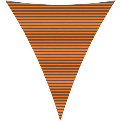 Voile d'ombrage orange et marron, 5 x 6 x 6 mètres