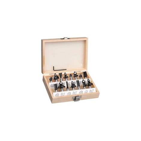 FRESE IN SERIE 15 PEZZI PER FRESATRICE VERTICALE CON CODOLO MM.8    EINHELL