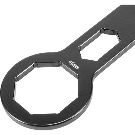 Clé de réparation, de démontage et d'installation d'amortisseur avant de moto 46 mm/50 mm adaptée aux CRF250R, CRF450R et CRF450X (noire). (1/4)