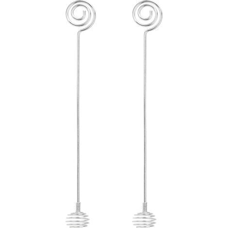 2Pcs Coffee Stir Sticks Durable Sturdy Comfortable Spiral Elastic Swizzle Sticks (1/5)