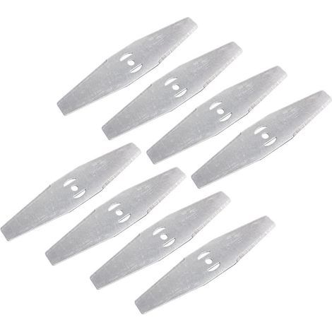 Ensemble de 8 têtes de rechange en métal pour lames de scie de tondeuse à gazon, adaptées aux tondeuses à gazon sans fil, comprenant des accessoires pour batterie et chargeur, ainsi que des accessoire (1/4)