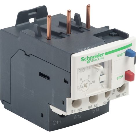 LR3D14 : 7 - 10A RELAIS THERMIQUE + SOCLE , SCHNEIDER OVERLOAD ( LRD14 ) (1/3)