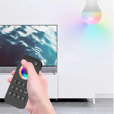 Universal Remote Controllers RGB+CCT Smart Dimmer with Push Dimming 2.4G Remote Control for CW CCT S Black (1/4)