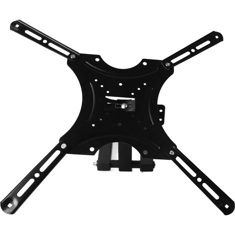 Support mural professionnel en métal télescopique robuste pour téléviseur, avec rotation et inclinaison, compatible avec les accessoires TV. (1/5)