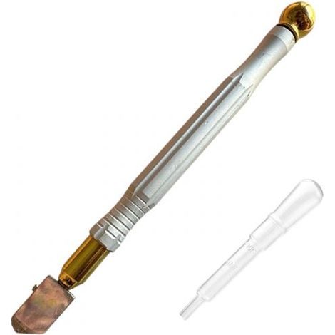 Tagliavetro Professionale con Pompetta Olio Spessore 5-15mm (3/16"-19/32")Grigio 423005