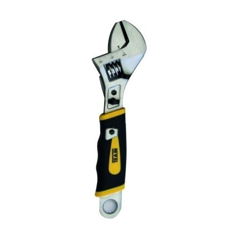 Llave Ajustable Moleta Central 06" Mango Ergonomico Cromo Vanadio