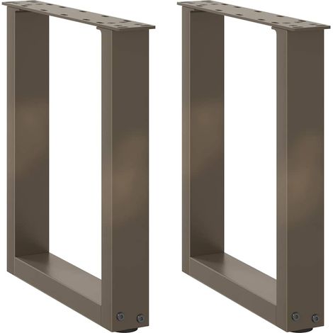 Couchtischbeine U-Form 2 Stk. Naturstahl 28x(42-43) cm Stahl