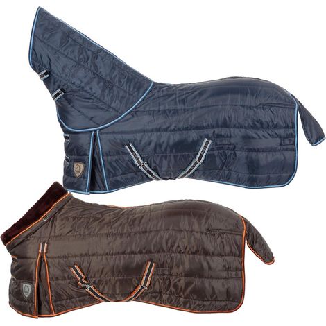 125 cm, brun (04): Housse de cheval en tissu polyester 420 deniers avec rembourrage polyfill 330g et collier en agneau synthétique (1/5)