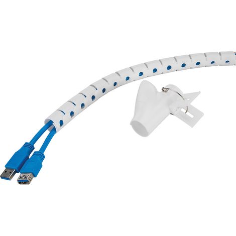 Organizzatore di cavi da scrivania Neomounts ADS06-141WH, colore bianco. (1/5)