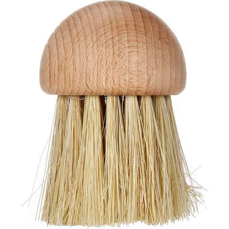 Brosse à Champignons Bois et Poils 100% Naturels en Daim - Préserve le Champignon (1/4)