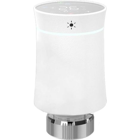 Thermostat de radiateur avec télécommande programmable - Commande vocale - Noir (1/5)