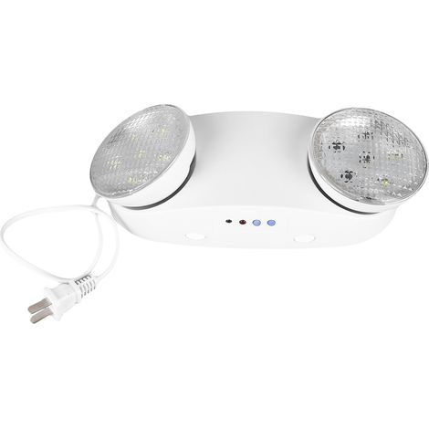 Luminaires commerciaux réglables à deux têtes d'éclairage de secours à LED avec batterie de secours (1/5)