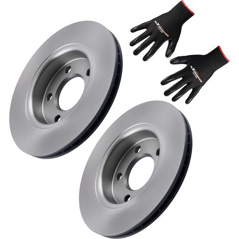 Par de discos de freno ventilados de hierro fundido, 330 mm de diámetro, 20 mm de espesor, compatibles con la parte trasera, alta resistencia al desgaste. (1/5)