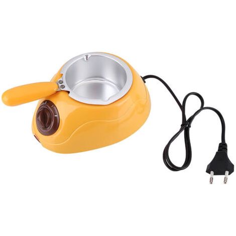 Lntyq Pot de fusion électrique pour chocolat et bonbons, outil de cuisine avec ensemble de moules pour faire soi-même (jaune) (1/5)