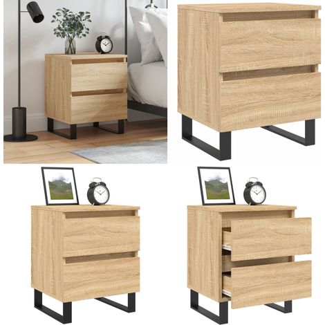 Nachttisch Sonoma-Eiche 40x35x50 cm Holzwerkstoff - Holz Nachttisch - Holzwerkstoff Nachttisch