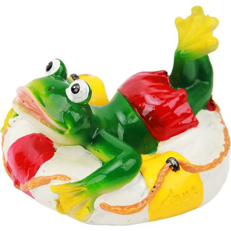 Décorations pour bassin à grenouilles, en résine colorée, facile à faire flotter, statue de grenouille flottante pour jardin, maison ou cour, bouée de natation. (1/5)