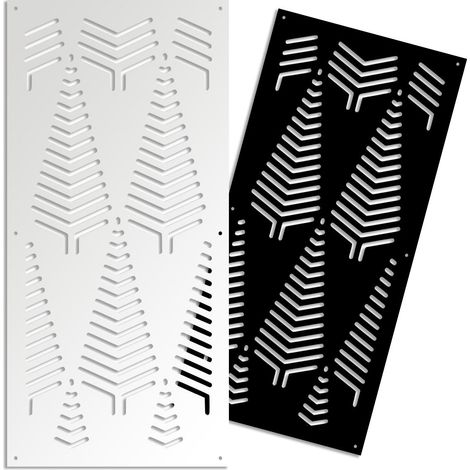 SPEAR - Panneau ajouré en PVC - Brise-soleil - Dimension : 50x150 cm - Couleur : blanc