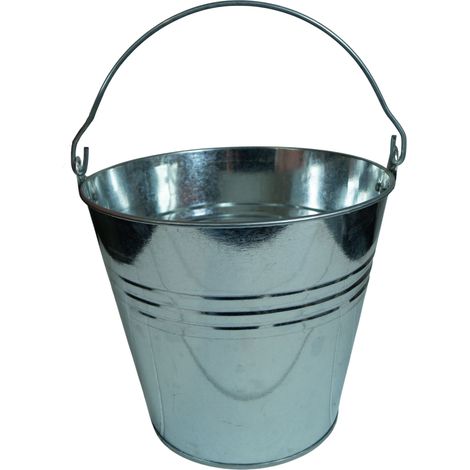 Zinkeimer silbergrau 10L Eimer (1/2)
