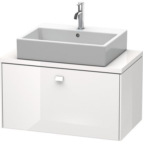 BRIOSO consolle bassa con maniglia cromata 442x820x480mm tortora