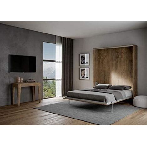 Letto a scomparsa verticale matrimoniale 160 cm Noce KENTARO (1/4)