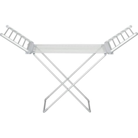 Étendoir à linge chauffant pliable 45–55°C, 144x53x96 cm, séchage rapide intérieur, structure métal compacte, solution pratique gain de place et efficacité (1/5)