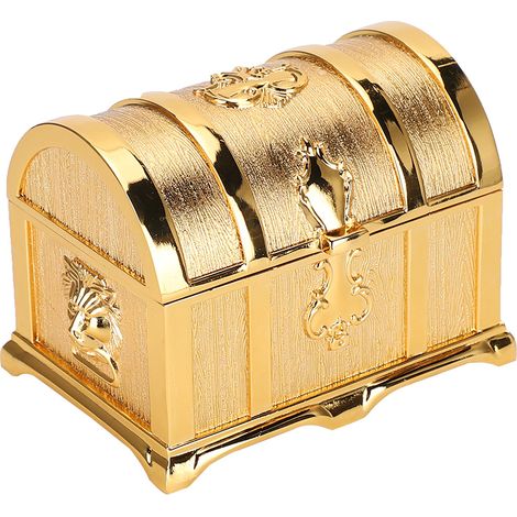 Coffre à bijoux rétro doré de style européen, style pirate (1/5)