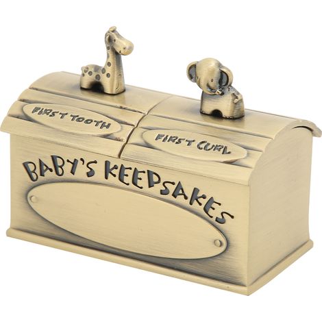 Coffret Souvenir Bébé Style Européen Résistant à la Rouille Apparence Magnifique Cadeau Fée des Dents pour Petits Enfants Patine Verte (1/5)