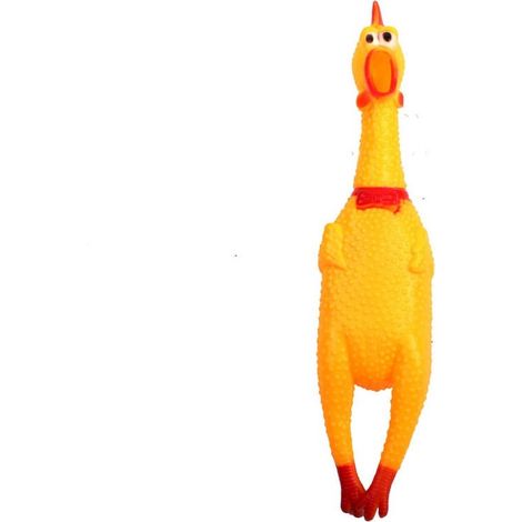 Jouet Sonore Pour Chien - Poulet En Vinyl Jaune Avec Cris Réalistes - Pour Chiens Petits Et Moyens - 1 Pièce (1/4)
