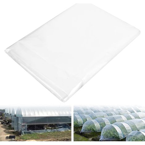 (2 x 3 m) Film en polyéthylène transparent pour serre, extra épais et indéchirable, film de jardin en polyéthylène, pour couvrir les parterres de légumes, tunnel, film pour maison de tomates (1/5)