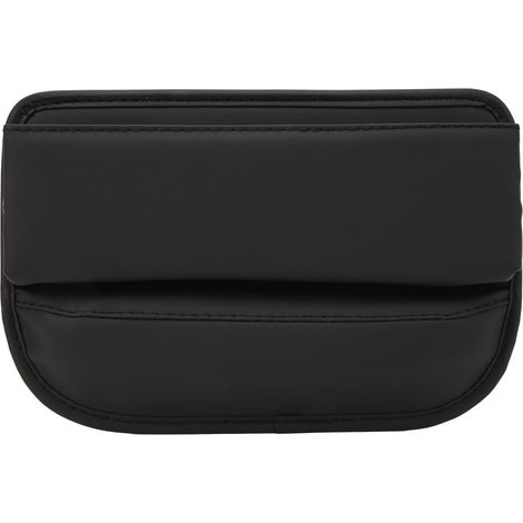 Lot de 2 organiseur d'espace pour siège auto en cuir PU, range latéral multifonction console centrale avec poches, type droit (1/5)