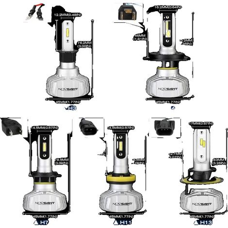 Faro delantero para coche, tecnología LED, diseño impermeable, N15, H4/9003/HB2 Hi/Lo (1/2)