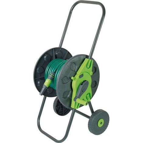 Trade Shop - Schlauchwagen mit Rädern für 20 m Ribiland Rasenpflege -