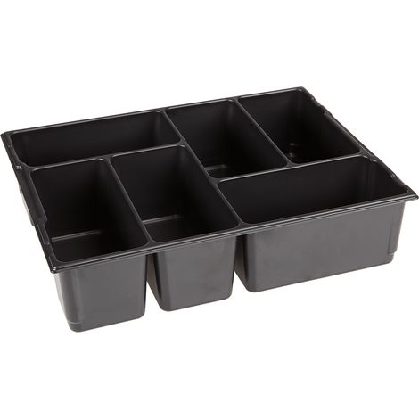 L-BOXX Kleinteileeinsatz L-BOXX® LB 136 B404xT317xH97mm Polystyrol mit 6 Mulden schwarz