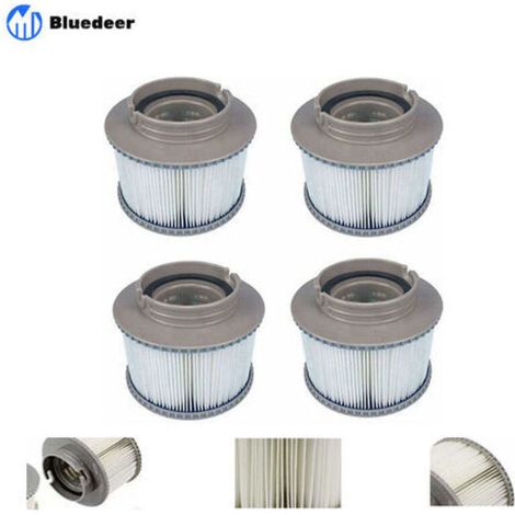 MSPA FD2089 de Rechange de Filtre pour Tous Les modèles Whirlpool Spas Swimming Piscine,Cartouches filtrantes avec Filet pour MSpa Les spas Bubble Spa (4 pièces) (1/5)