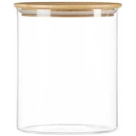 Bocal en verre - couvercle bois - 0.5L (1/3)