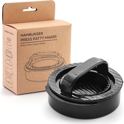 Macchina per hamburger rotonda, pieghevole e resistente, inodore, di grande capacità, nera. (1/3)
