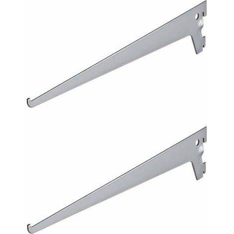 Équerre console rigide aluminium gris 350mm – Épaisseur 2,5mm – Capacité charge 55kg – Support pour étagère et meuble (1/2)