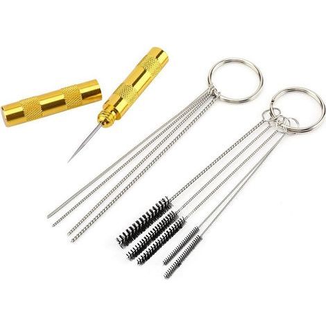 En stock : brosse de nettoyage pour carburateur, aiguille de nettoyage, kit d’outils pour carburateur de moto, pistolet pulvérisateur, aiguille de nettoyage (1/4)