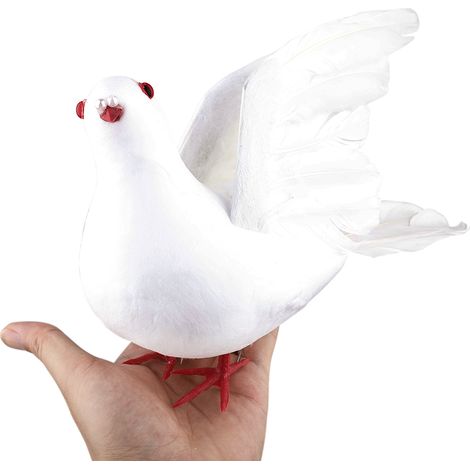 Künstliche weiße Taube, Deko-Taube, Heimdekoration, Weihnachtsartikel, Partydekoration (1/5)