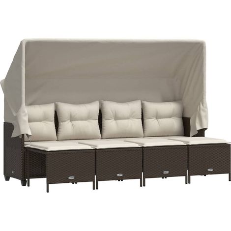 Maison Exclusive - Set comedor de jardín 5 piezas y cojines ratán (1/5)
