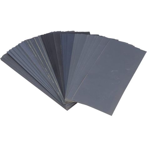 Paquete de 90 hojas de papel de lija para uso en seco y húmedo, de carburo de silicio, con granos de 400 a 3000, ideales para manualidades, pulido de automóviles y acabado de muebles de madera.