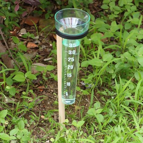 Pluviomètre - PZCC - 1 pièce - Plastique - Avec support - Pour jardin extérieur